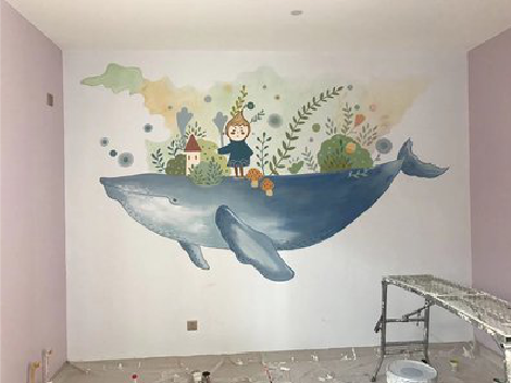 龙港手绘墙的特点及优势。